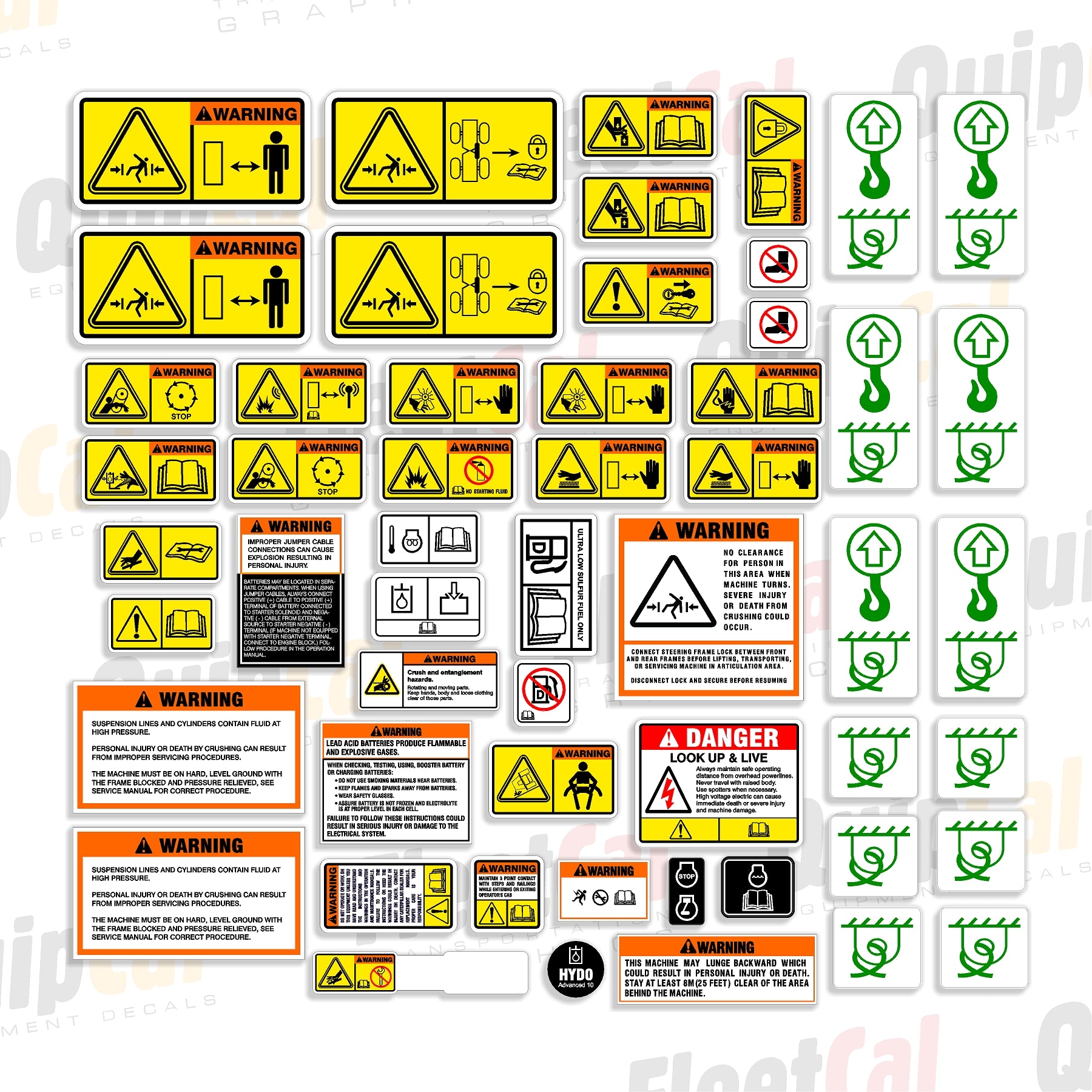 Cat Articulated Haul Truck Safety Decal Set – Truck And Equipment Decals