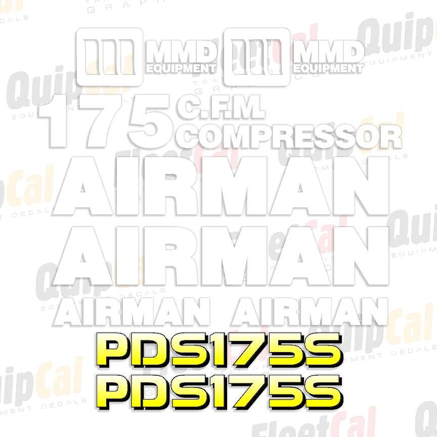 Decal Set for Airman Portable Air Compressor