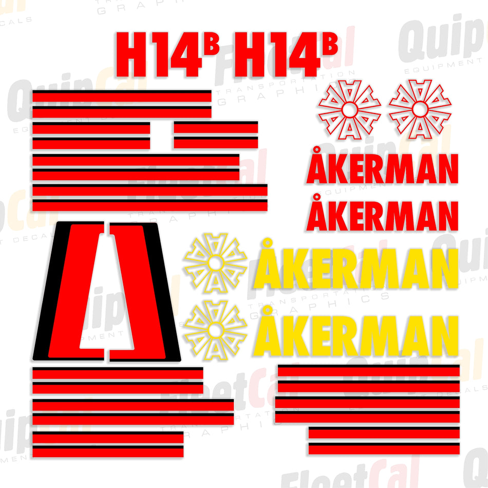 Akerman Excavator Decals