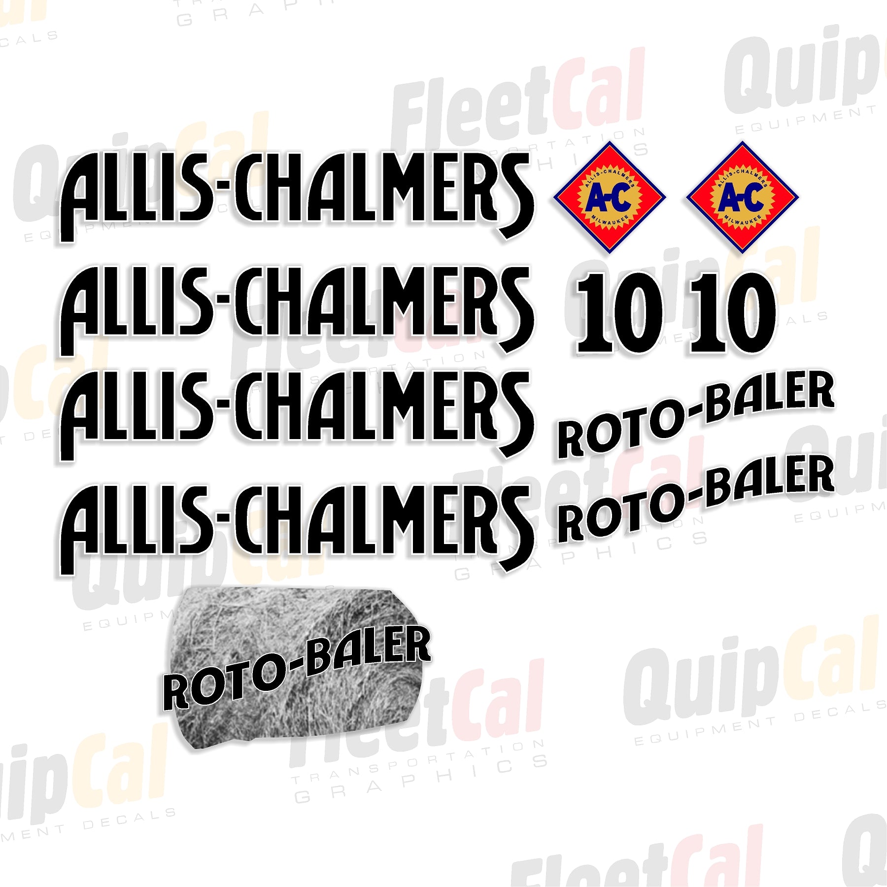 Allis Chalmers Baler Decals