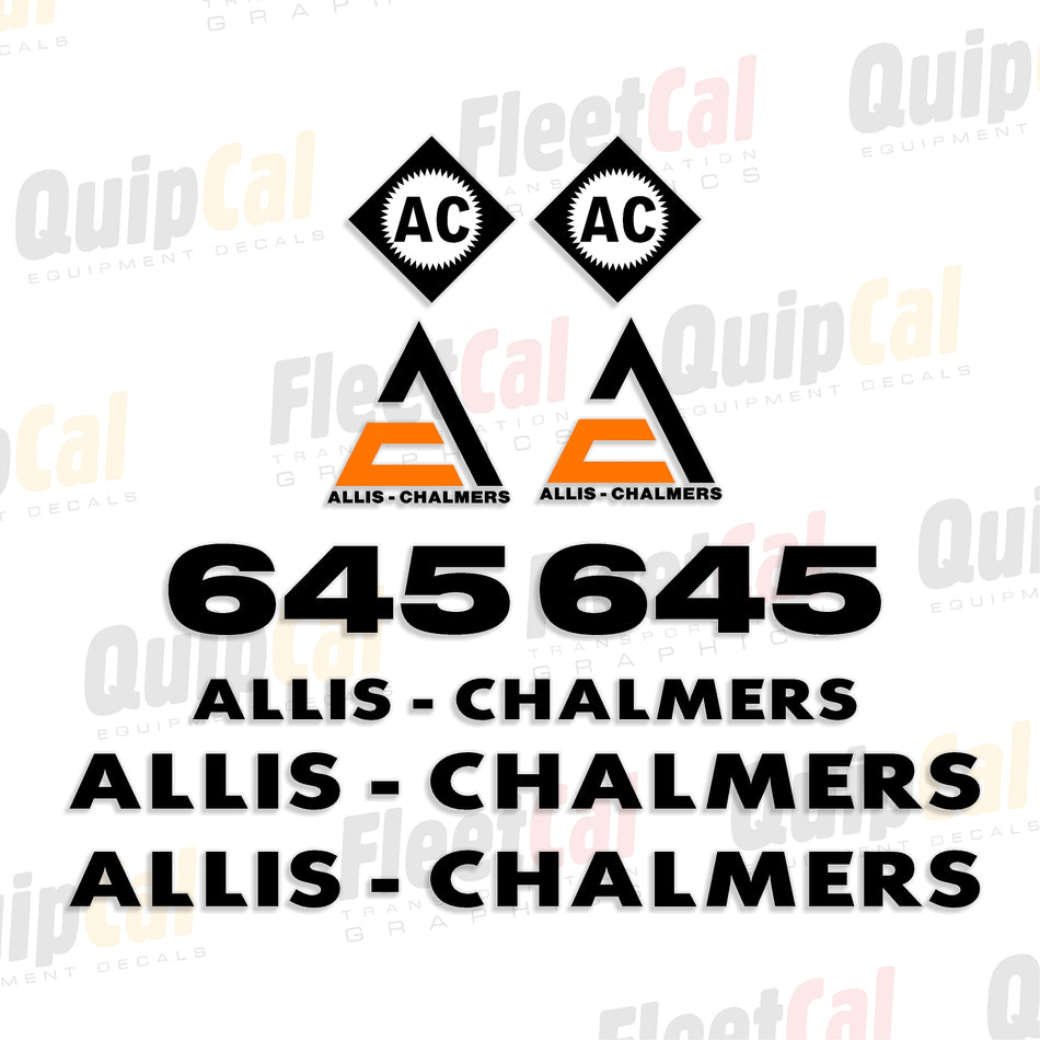 Allis Chalmers Wheel Loader Decal Set