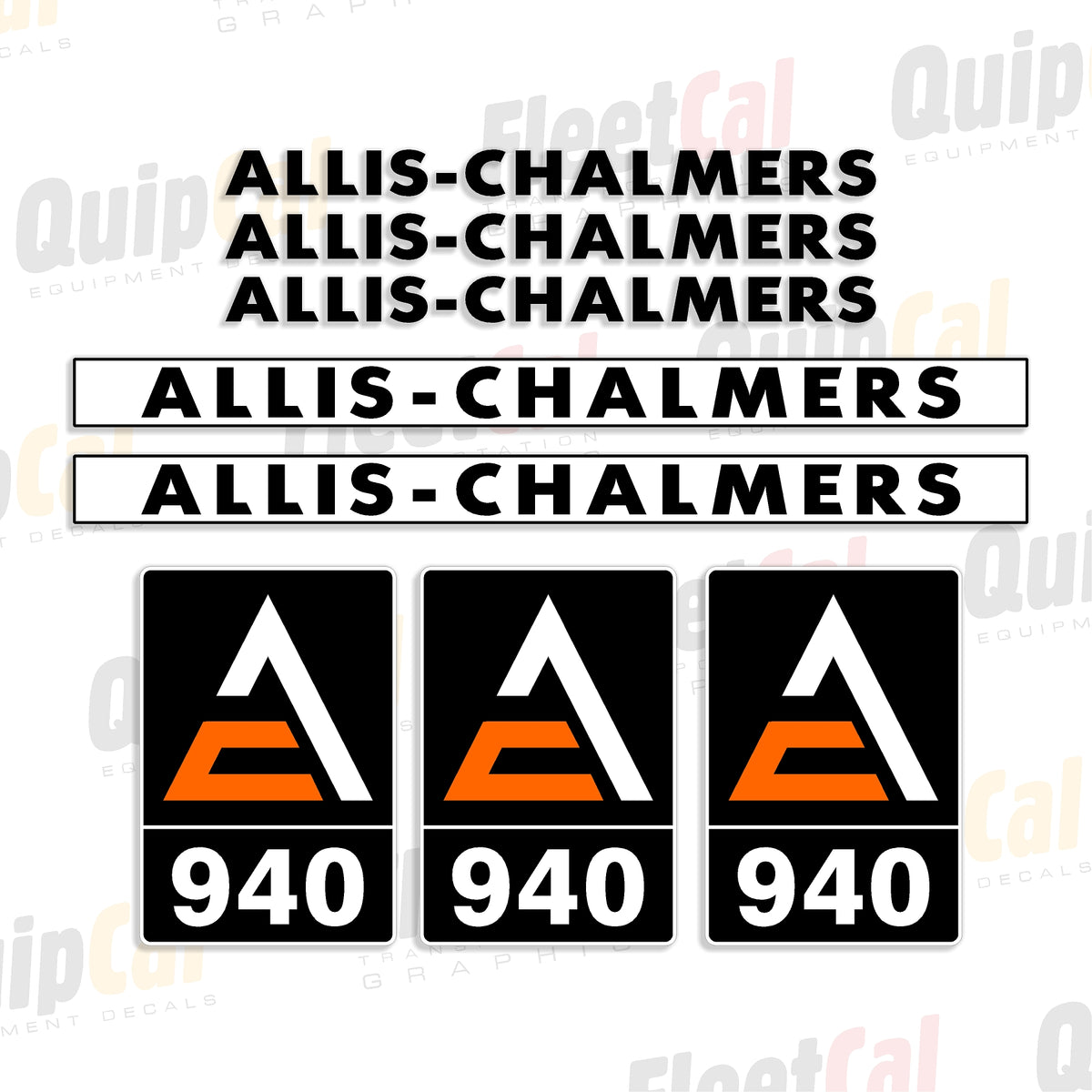 Allis Chalmers Wheel Loader Decals