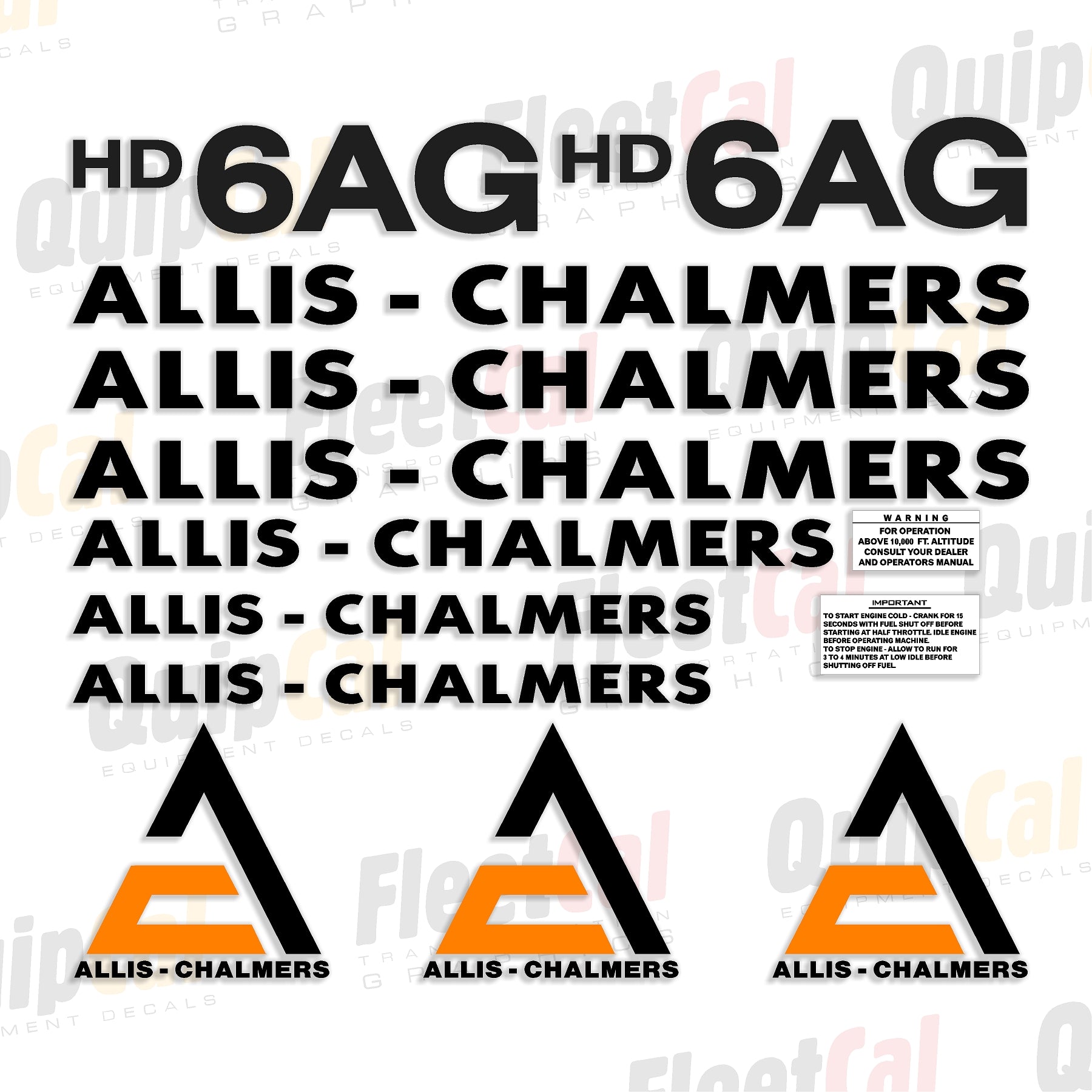 Allis Chalmers Dozer Decals