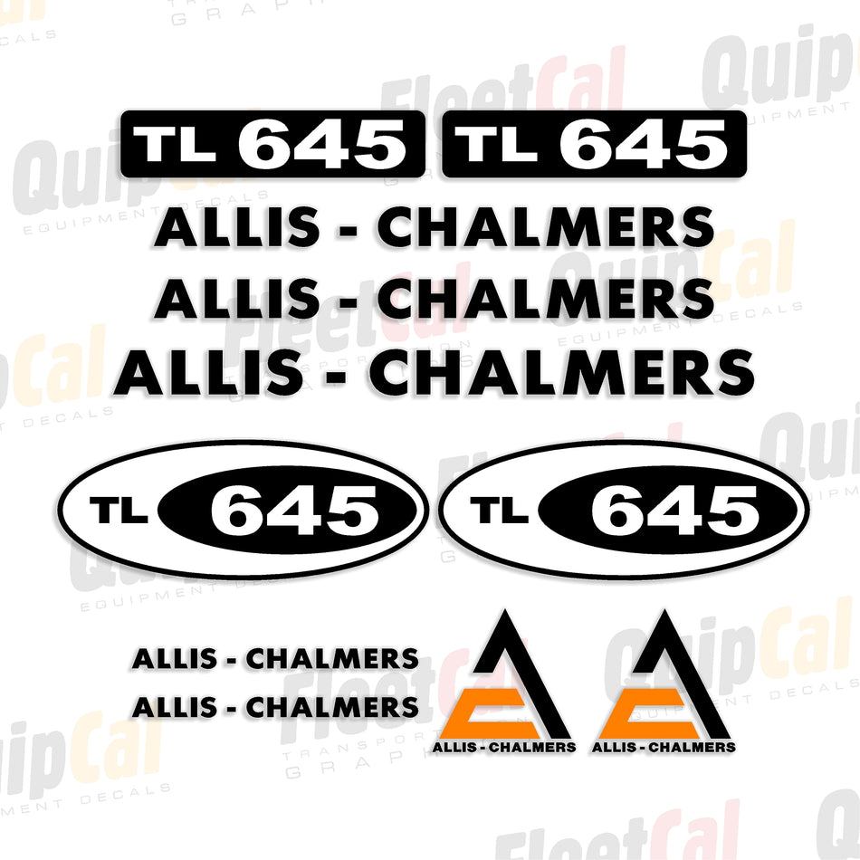 Allis Chalmers Wheel Loader Decal Set