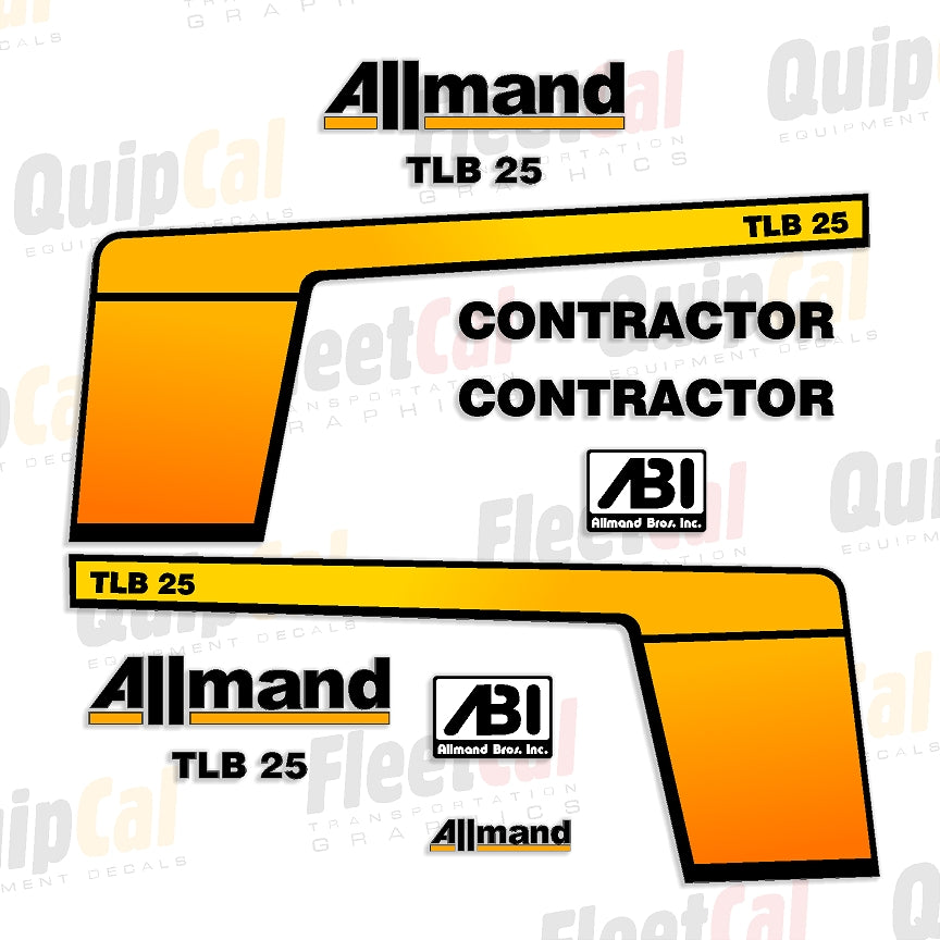 Allmand Backhoe Decals