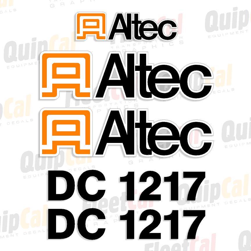 Altec DC1217 Early Model Marking Decal Set