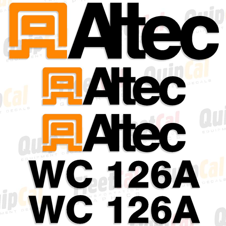 Altec WC126A Early Model Marking Decal Set