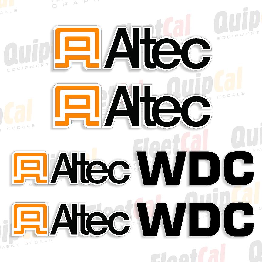 Altec WDC Wood Chipper Marking Decal Set