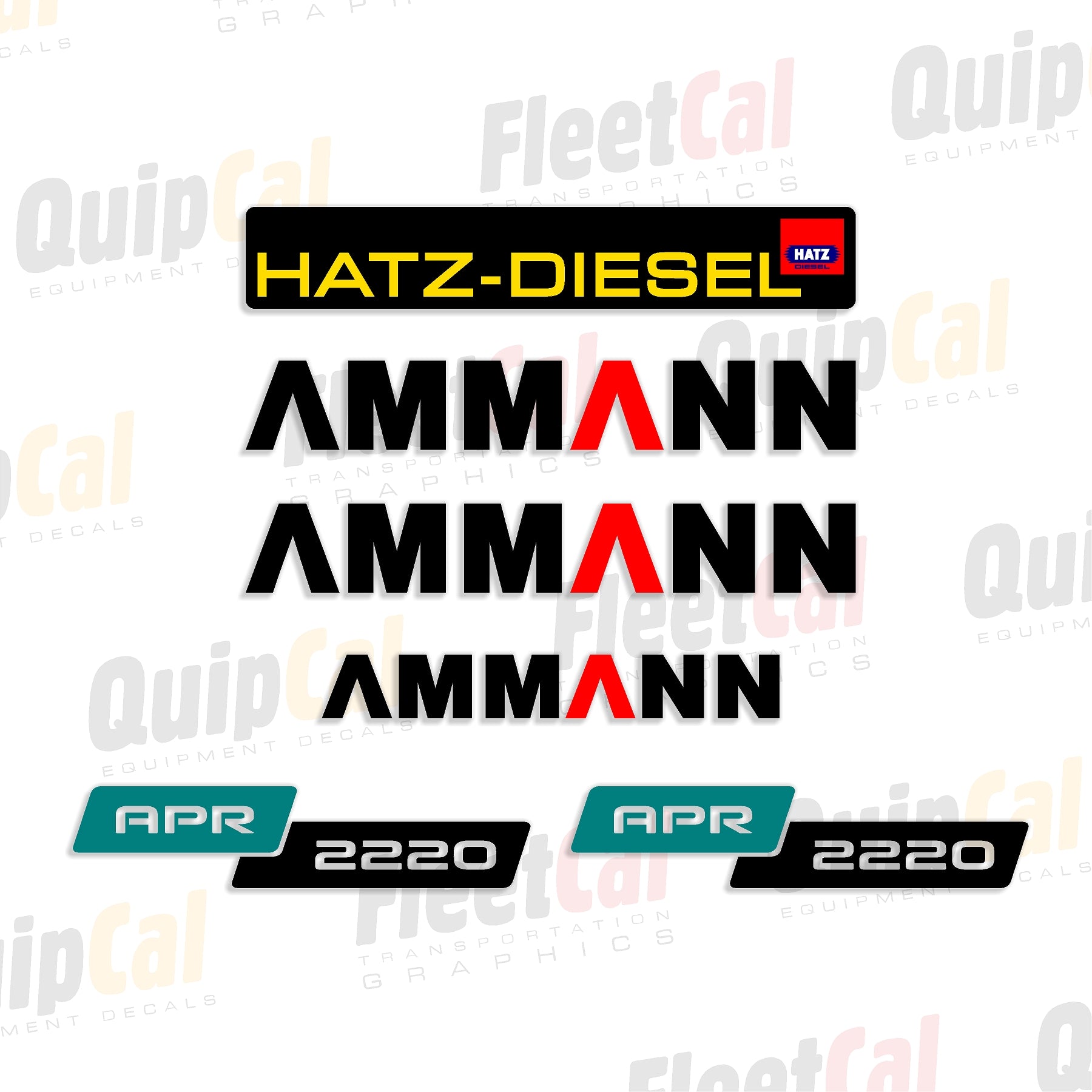 Ammann Compactor Decals