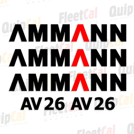 Ammann Double Drum Asphalt Roller Decals