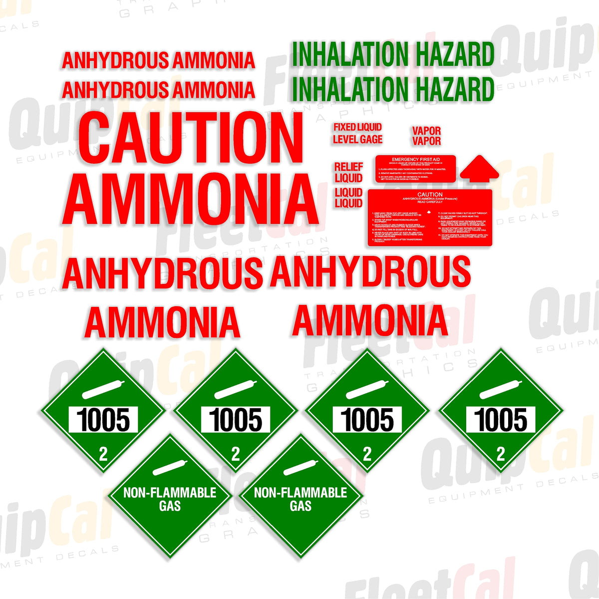 Annhydrous Ammonia Decals