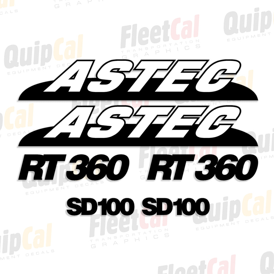 Astec Trencher Decal Set