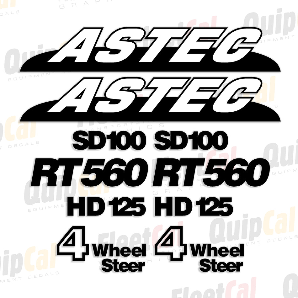 Astec Trencher Decal Set