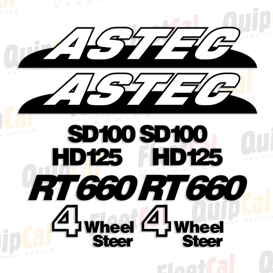 Astec Trencher Decal Set