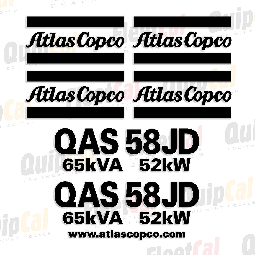 Atlas Copco Generator Decals