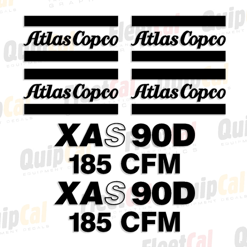 Atlas Copco Air Compressor Decals