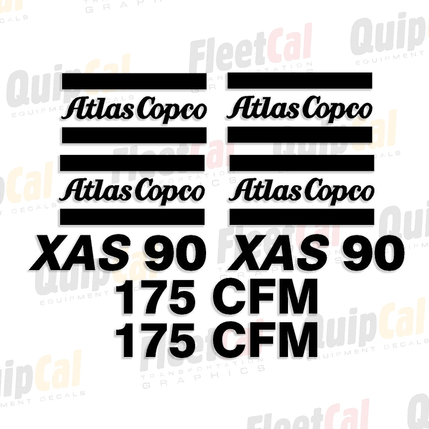 Atlas Copco Air Compressor Decals