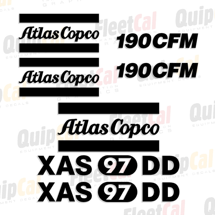 Atlas Copco Air Compressor Decals