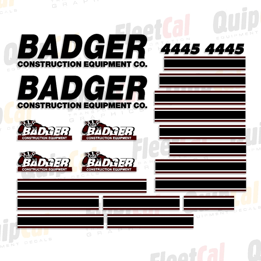 Badger Excavator Decals