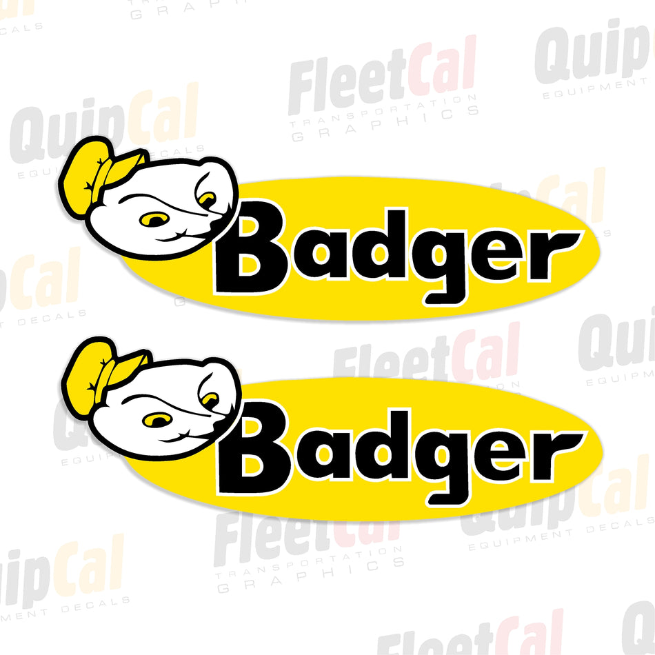 Badger Farm Equipment Logo Decals (1 PAIR)