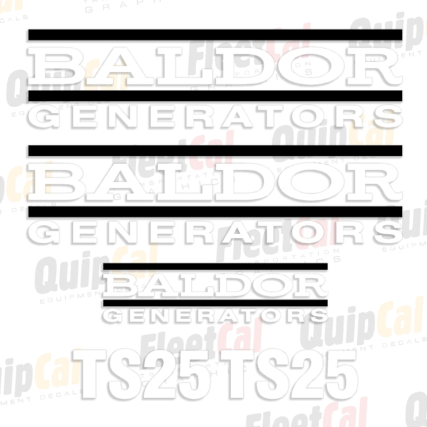 Baldor Generator Decals