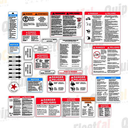 English / Spanish Chipper Safety Decal Set