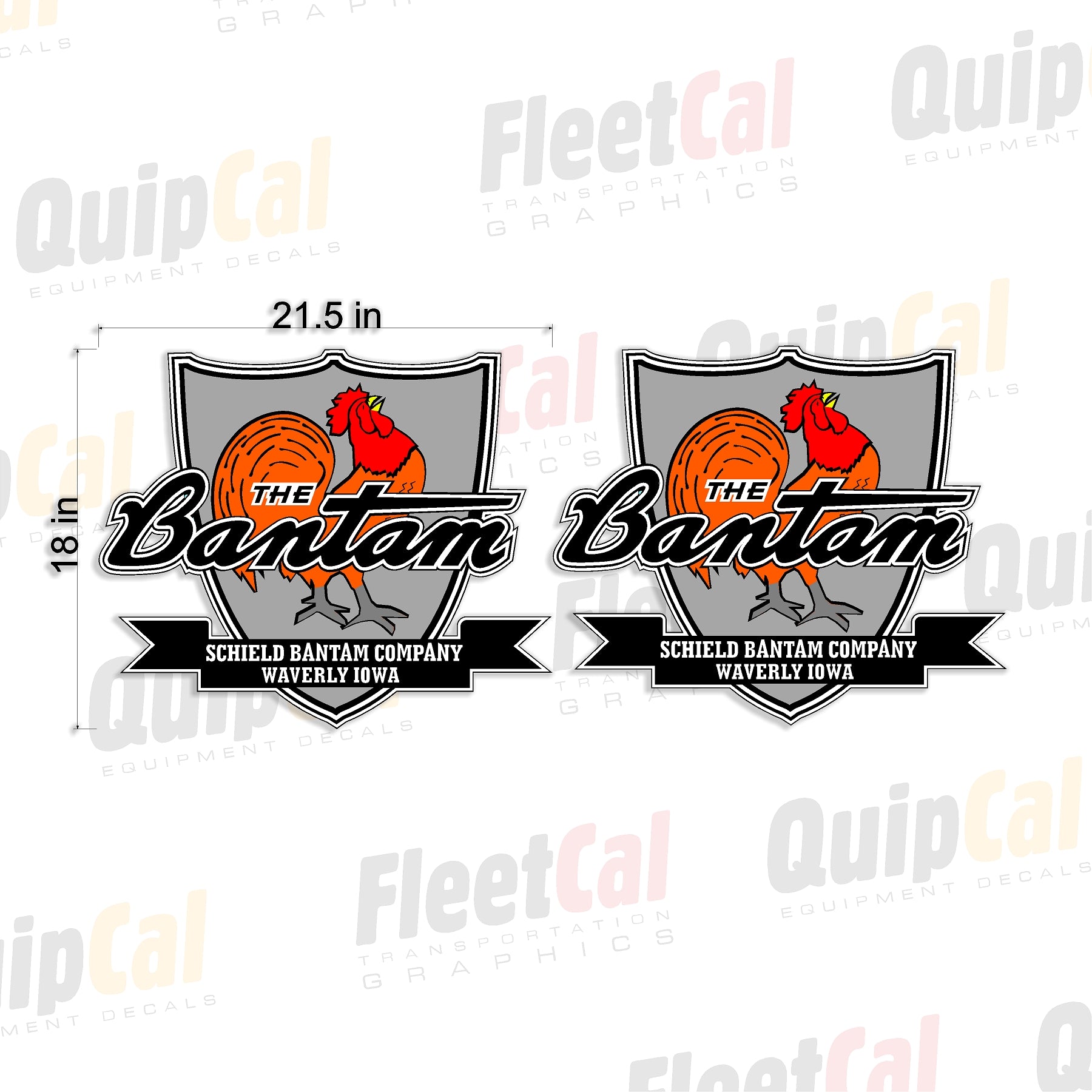 Bantam Crane Decal Pair