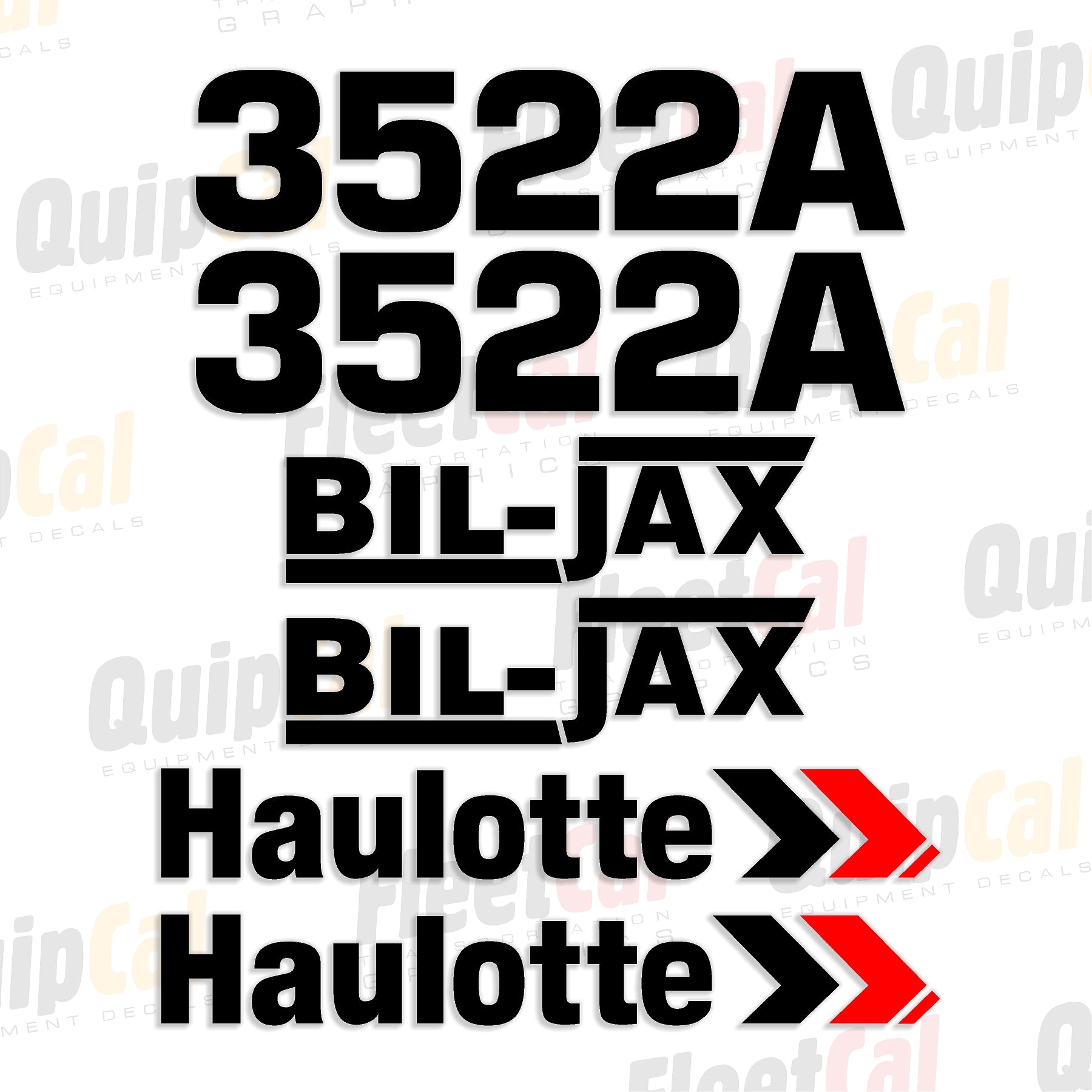 Bil-Jax Towable Manlift Decal Set