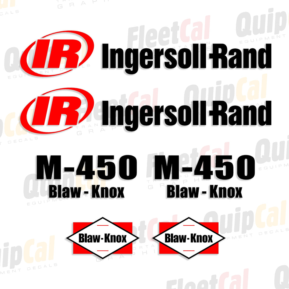 Blaw-Knox M-450 Mid 2000s Marking Decal Set