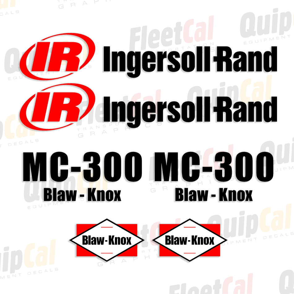 Blaw-Knox MC-300 Early 2000s Marking Decal Set