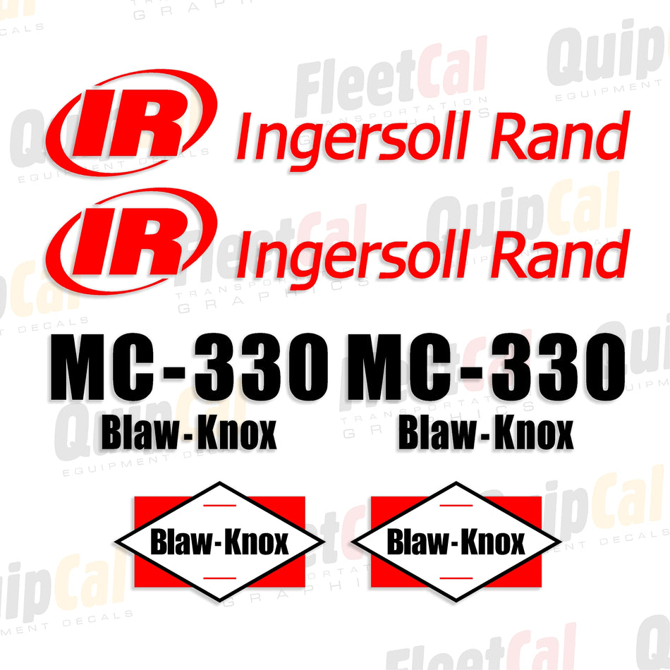 Blaw-Knox MC-330 2005 and Newer Marking Decal Set