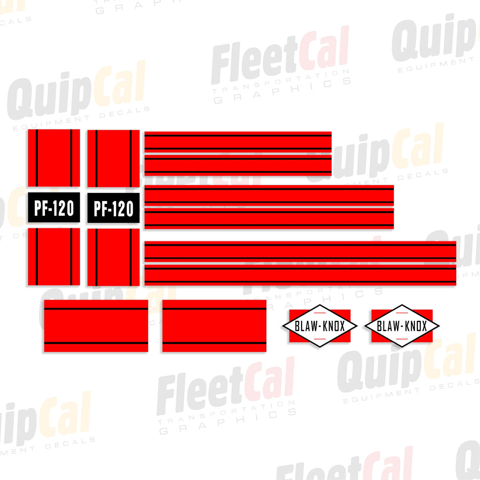 Blaw-Knox PF-120H Marking Decal Set