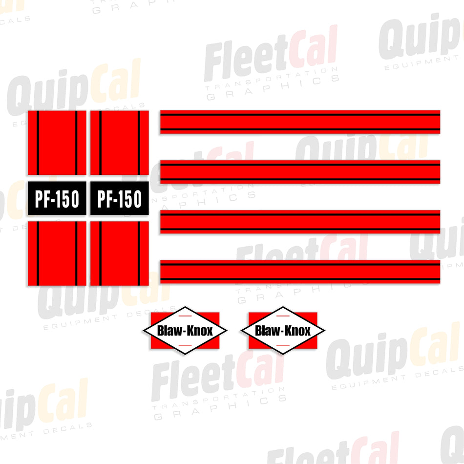 Blaw-Knox PF-150 Early 1990s Marking Decal Set