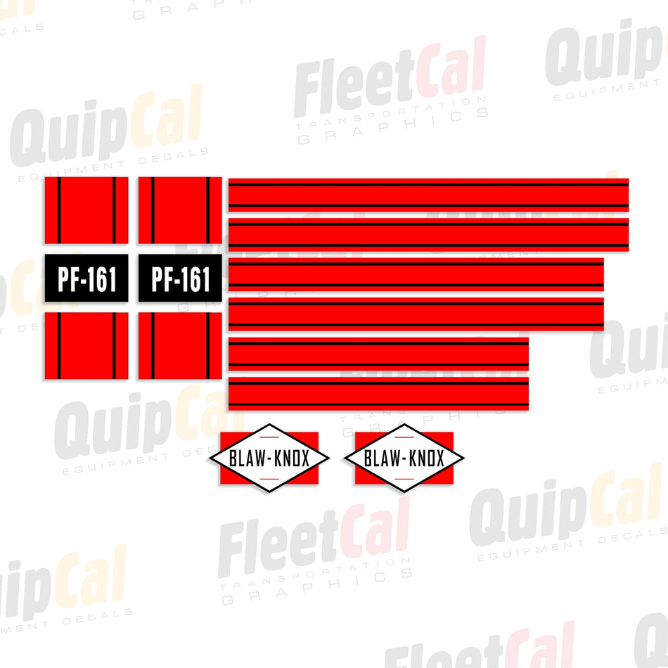 Blaw-Knox PF-161 Marking Decal Set