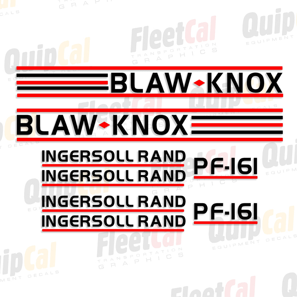 Blaw-Knox PF-161 1998 Model Marking Decal Set