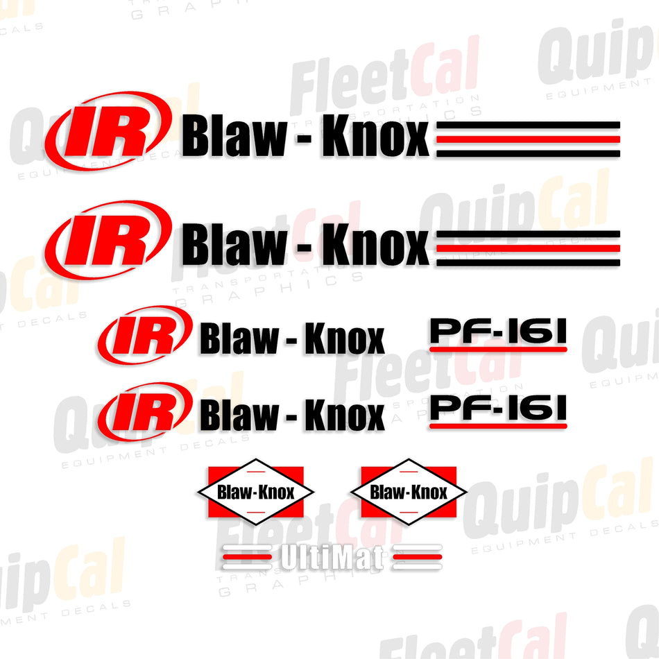 Blaw-Knox PF-161 2002 Model Marking Decal Set