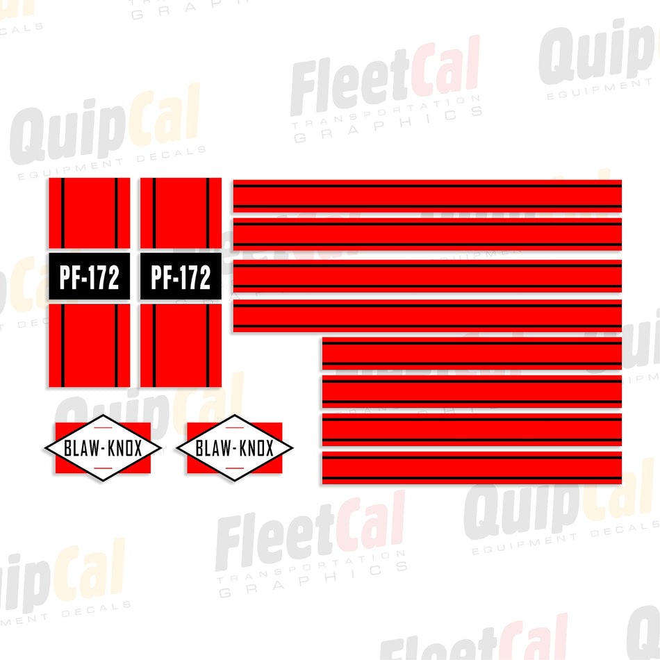 Blaw-Knox PF-172 Marking Decal Set