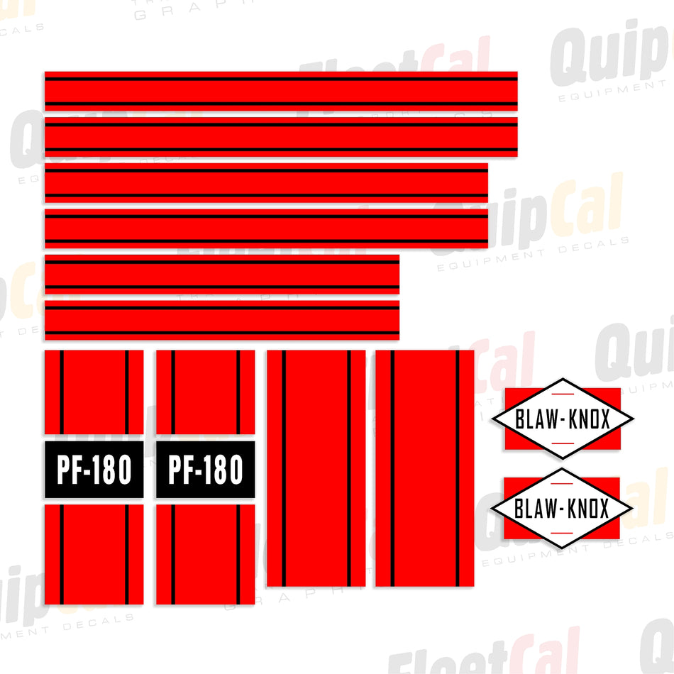 Blaw-Knox PF-180 Marking Decal Set