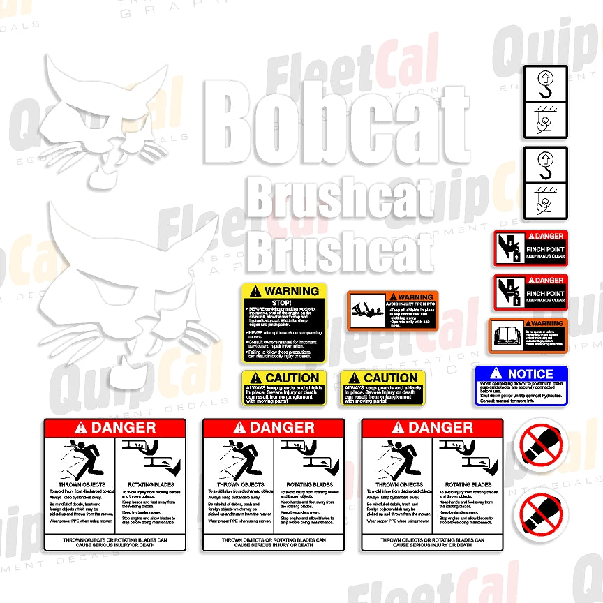 Bobcat Mower Attachment Decals