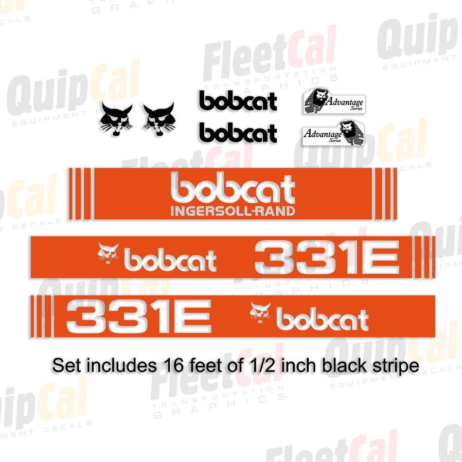 Bobcat 331E Excavator Marking Decal Set - Late 90s Version