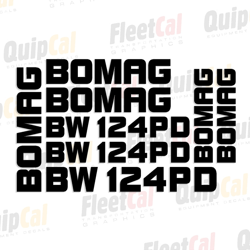 Bomag BW124 PD Marking Decal Set