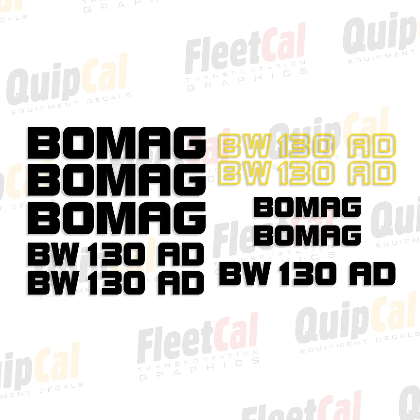 Bomag BW130 AD Marking Decal Set