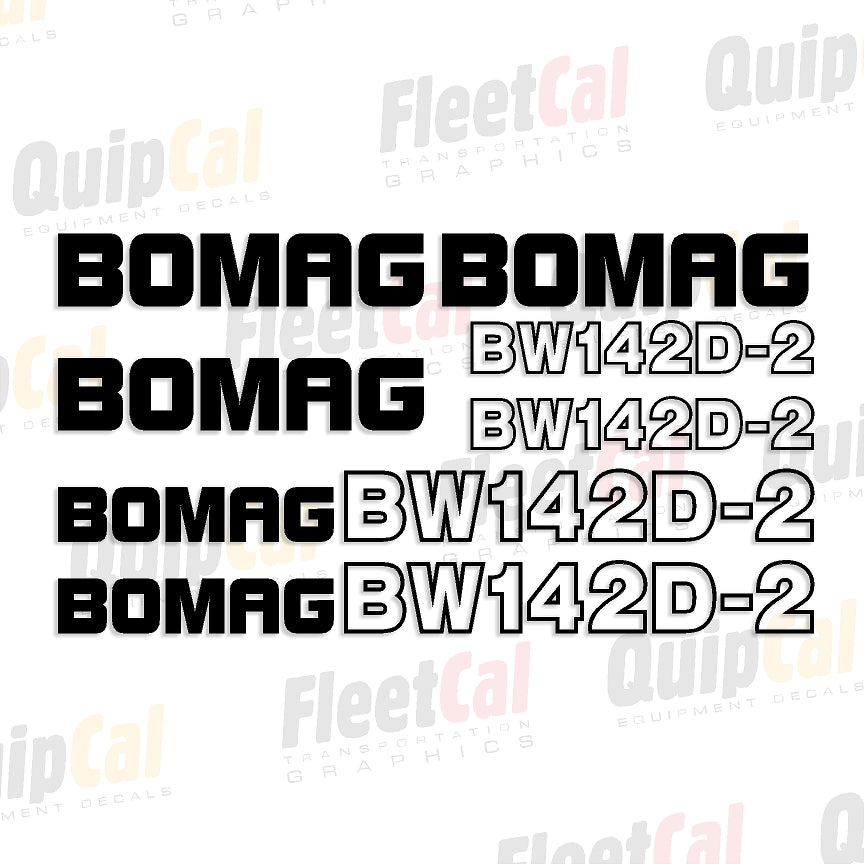 Bomag BW142 D-2 Marking Decal Set