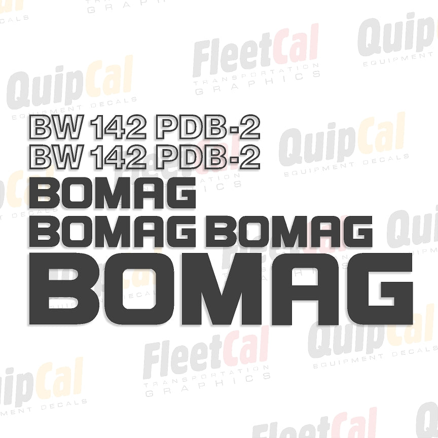 Bomag BW142 PDB-2 Marking Decal Set