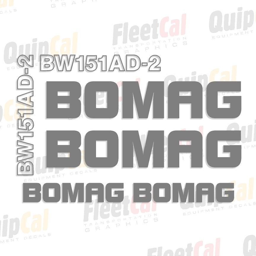 Bomag BW151 AD-2 Marking Decal Set