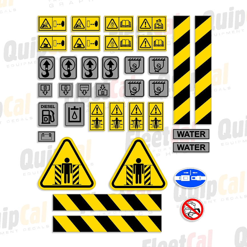 Bomag Roller/Compactor Safety Decal Set