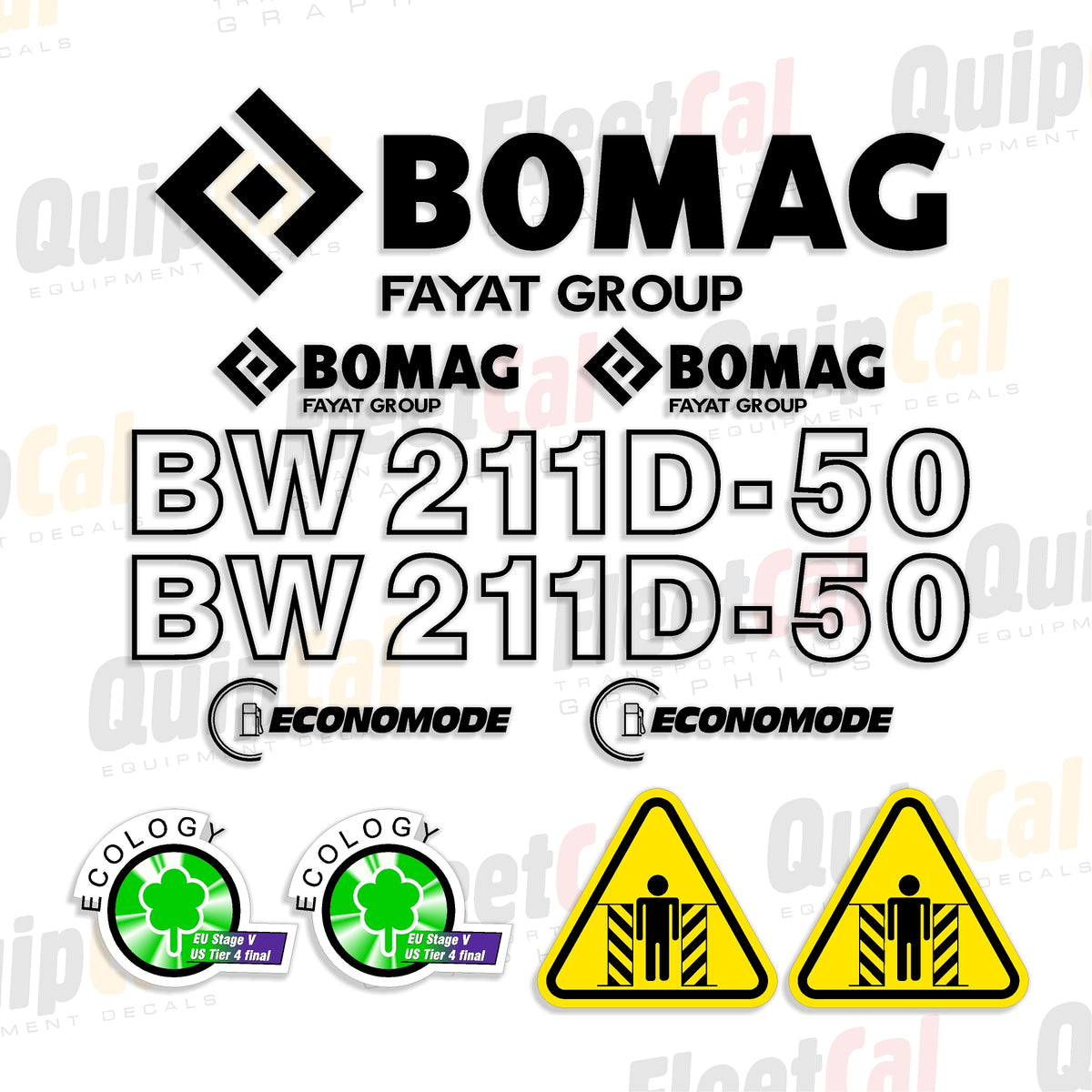 Bomag Roller Decals