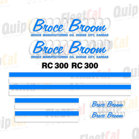 Broce Broom Sweeper Decals