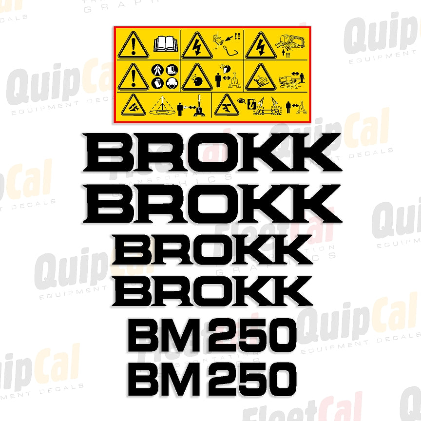 Brokk Demolition Excavator Decals