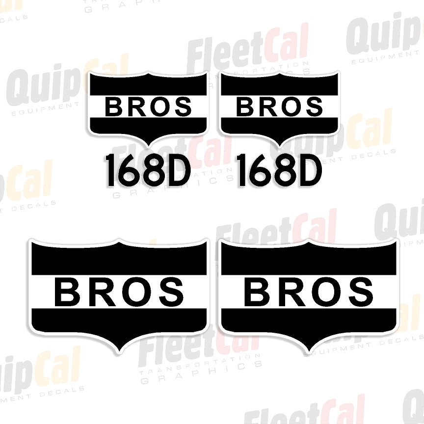 Bros Single Drum Compactor Decal Set